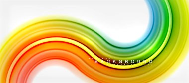 Gökkuşağı sıvı renkli arka plan - girdap ve daireler, bükülmüş sıvı renkler, renkli mermer veya plastik dalgalı doku zemin, çok renkli şablonu için iş veya teknoloji