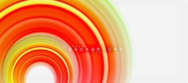 Gökkuşağı sıvı renkli arka plan - girdap ve daireler, bükülmüş sıvı renkler, renkli mermer veya plastik dalgalı doku zemin, çok renkli şablonu için iş veya teknoloji