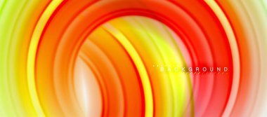 Gökkuşağı sıvı renkli arka plan - girdap ve daireler, bükülmüş sıvı renkler, renkli mermer veya plastik dalgalı doku zemin, çok renkli şablonu için iş veya teknoloji