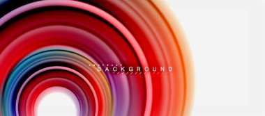 Gökkuşağı sıvı renkli arka plan - girdap ve daireler, bükülmüş sıvı renkler, renkli mermer veya plastik dalgalı doku zemin, çok renkli şablonu için iş veya teknoloji