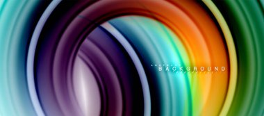 Gökkuşağı sıvı renkli arka plan - girdap ve daireler, bükülmüş sıvı renkler, renkli mermer veya plastik dalgalı doku zemin, çok renkli şablonu için iş veya teknoloji