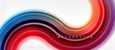 Gökkuşağı sıvı renkli arka plan - girdap ve daireler, bükülmüş sıvı renkler, renkli mermer veya plastik dalgalı doku zemin, çok renkli şablonu için iş veya teknoloji