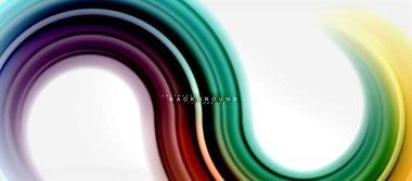 Gökkuşağı sıvı renkli arka plan - girdap ve daireler, bükülmüş sıvı renkler, renkli mermer veya plastik dalgalı doku zemin, çok renkli şablonu için iş veya teknoloji