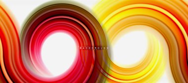 Gökkuşağı sıvı renkli arka plan - girdap ve daireler, bükülmüş sıvı renkler, renkli mermer veya plastik dalgalı doku zemin, çok renkli şablonu için iş veya teknoloji