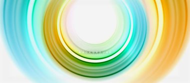 Gökkuşağı sıvı renkli arka plan - girdap ve daireler, bükülmüş sıvı renkler, renkli mermer veya plastik dalgalı doku zemin, çok renkli şablonu için iş veya teknoloji