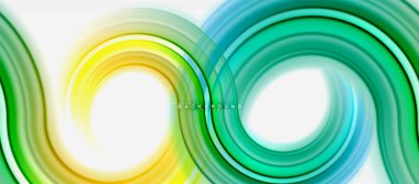 Gökkuşağı sıvı renkli arka plan - girdap ve daireler, bükülmüş sıvı renkler, renkli mermer veya plastik dalgalı doku zemin, çok renkli şablonu için iş veya teknoloji