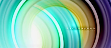 Gökkuşağı sıvı renkli arka plan - girdap ve daireler, bükülmüş sıvı renkler, renkli mermer veya plastik dalgalı doku zemin, çok renkli şablonu için iş veya teknoloji