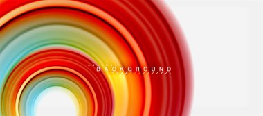 Gökkuşağı sıvı renkli arka plan - girdap ve daireler, bükülmüş sıvı renkler, renkli mermer veya plastik dalgalı doku zemin, çok renkli şablonu için iş veya teknoloji