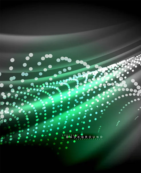 Neon parlayan techno hatları, yüksek teknoloji fütüristik arka plan şablonu kare şekilleri ile