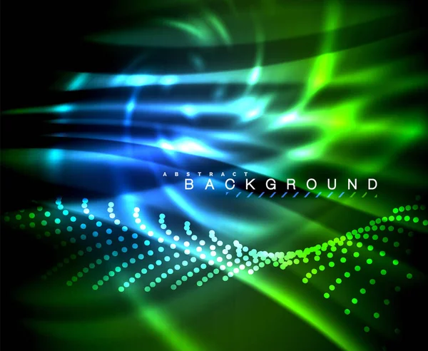 Neon parlayan techno hatları, yüksek teknoloji fütüristik arka plan şablonu kare şekilleri ile