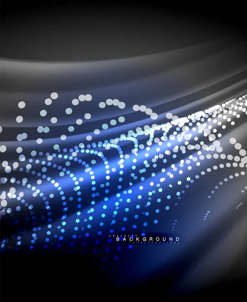 Neon parlayan techno hatları, yüksek teknoloji fütüristik arka plan şablonu kare şekilleri ile