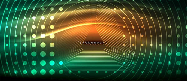 Neon parlayan çizgiler, sihirli enerji uzay ışığı konsepti, soyut arka plan duvar kağıdı tasarımı