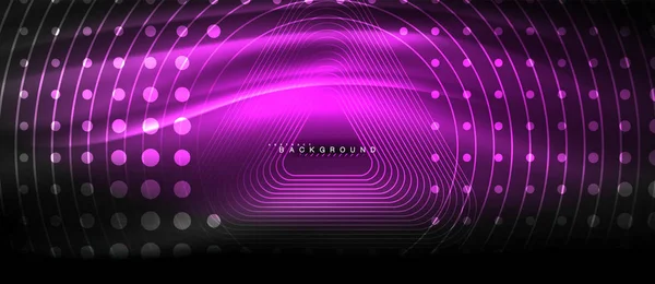 Neon parlayan çizgiler, sihirli enerji uzay ışığı konsepti, soyut arka plan duvar kağıdı tasarımı