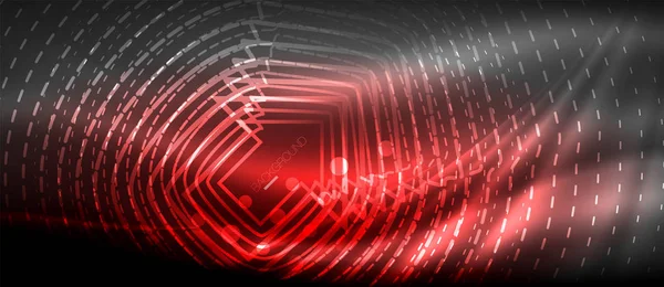 Neon parlayan dalga, sihirli enerji ve ışık arka plan. Duvar kağıdı şablonu, yüksek teknoloji gelecek kavramı