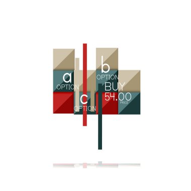 Kare seçeneğinin Infographic afiş. Bilgi ve veri görselleştirme, geometrik tasarım