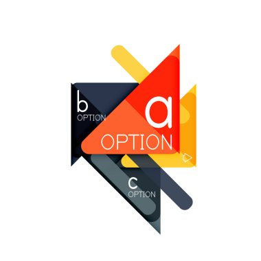 Üçgen veri görselleştirme tasarım, seçenek Infographic düzen