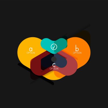 Düz tasarım geometrik infographics, ok şekli vektör etiket veya etiket, Fiyat etiketleri, promosyon rozet, simgesi tasarım, kağıt tarzı düzeni verileri grafik görselleştirme adım adım süreci için için teklif