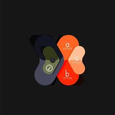 Düz tasarım geometrik infographics, ok şekli vektör etiket veya etiket, Fiyat etiketleri, promosyon rozet, simgesi tasarım, kağıt tarzı düzeni verileri grafik görselleştirme adım adım süreci için için teklif