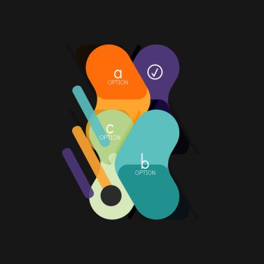 Düz tasarım geometrik infographics, ok şekli vektör etiket veya etiket, Fiyat etiketleri, promosyon rozet, simgesi tasarım, kağıt tarzı düzeni verileri grafik görselleştirme adım adım süreci için için teklif