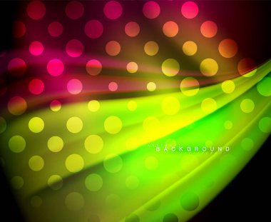 Neon holografik sıvı renkli dalga web, duvar kağıdı, desen, doku ve arka plan için