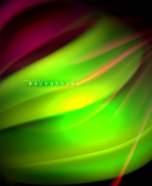 Neon holografik sıvı renkli dalga web, duvar kağıdı, desen, doku ve arka plan için