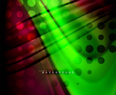 Neon holografik sıvı renkli dalga web, duvar kağıdı, desen, doku ve arka plan için