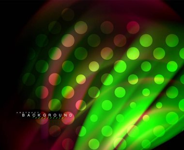 Neon holografik sıvı renkli dalga web, duvar kağıdı, desen, doku ve arka plan için