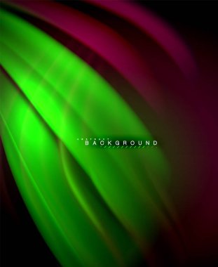 Neon holografik sıvı renkli dalga web, duvar kağıdı, desen, doku ve arka plan için