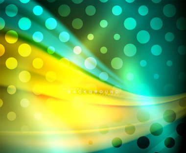 Neon holografik sıvı renkli dalga web, duvar kağıdı, desen, doku ve arka plan için