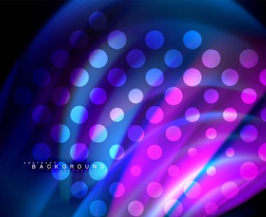 Neon holografik sıvı renkli dalga web, duvar kağıdı, desen, doku ve arka plan için