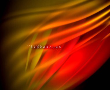 Neon parlayan dalga, sihirli enerji ve ışık arka plan. Vektör duvar kağıdı şablonu