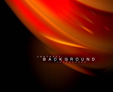 Neon parlayan dalga, sihirli enerji ve ışık arka plan. Vektör duvar kağıdı şablonu