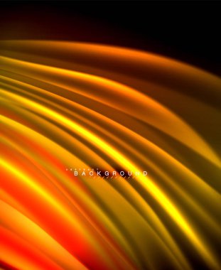 Neon parlayan dalga, sihirli enerji ve ışık arka plan. Vektör duvar kağıdı şablonu