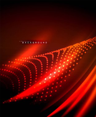 Neon parlayan techno hatları, yüksek teknoloji fütüristik arka plan şablonu kare şekilleri ile