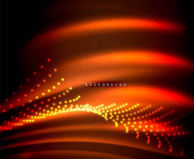 Neon parlayan techno hatları, yüksek teknoloji fütüristik arka plan şablonu kare şekilleri ile