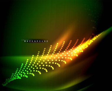 Neon parlayan techno hatları, yüksek teknoloji fütüristik arka plan şablonu kare şekilleri ile