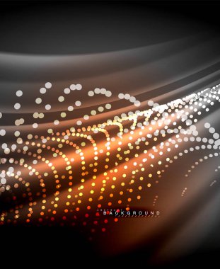 Neon parlayan techno hatları, yüksek teknoloji fütüristik arka plan şablonu kare şekilleri ile