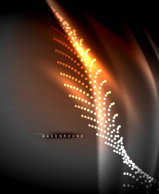 Neon parlayan techno hatları, yüksek teknoloji fütüristik arka plan şablonu kare şekilleri ile