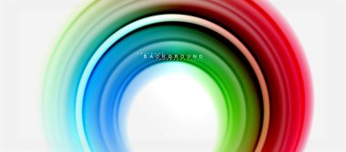 Gökkuşağı sıvı renkli arka plan - girdap ve daireler, bükülmüş sıvı renkler, renkli mermer veya plastik dalgalı doku zemin, çok renkli şablonu için iş veya teknoloji