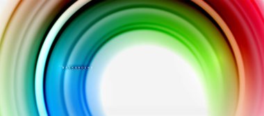 Gökkuşağı sıvı renkli arka plan - girdap ve daireler, bükülmüş sıvı renkler, renkli mermer veya plastik dalgalı doku zemin, çok renkli şablonu için iş veya teknoloji