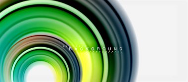 Gökkuşağı sıvı renkli arka plan - girdap ve daireler, bükülmüş sıvı renkler, renkli mermer veya plastik dalgalı doku zemin, çok renkli şablonu için iş veya teknoloji