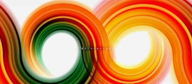 Gökkuşağı sıvı renkli arka plan - girdap ve daireler, bükülmüş sıvı renkler, renkli mermer veya plastik dalgalı doku zemin, çok renkli şablonu için iş veya teknoloji