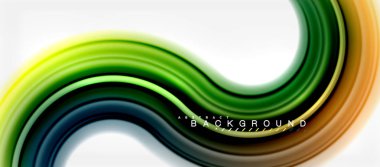 Gökkuşağı sıvı renkli arka plan - girdap ve daireler, bükülmüş sıvı renkler, renkli mermer veya plastik dalgalı doku zemin, çok renkli şablonu için iş veya teknoloji