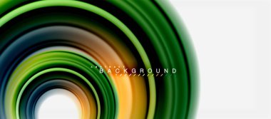 Gökkuşağı sıvı renkli arka plan - girdap ve daireler, bükülmüş sıvı renkler, renkli mermer veya plastik dalgalı doku zemin, çok renkli şablonu için iş veya teknoloji