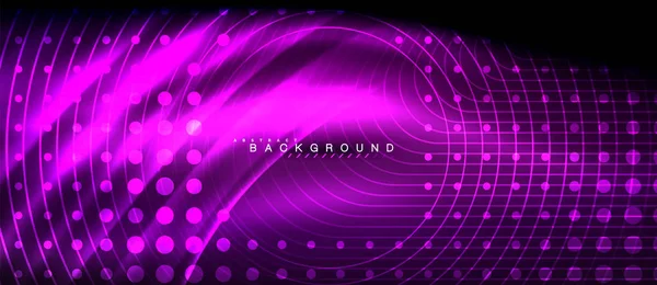 Neon parlayan çizgiler, sihirli enerji uzay ışığı konsepti, soyut arka plan duvar kağıdı tasarımı