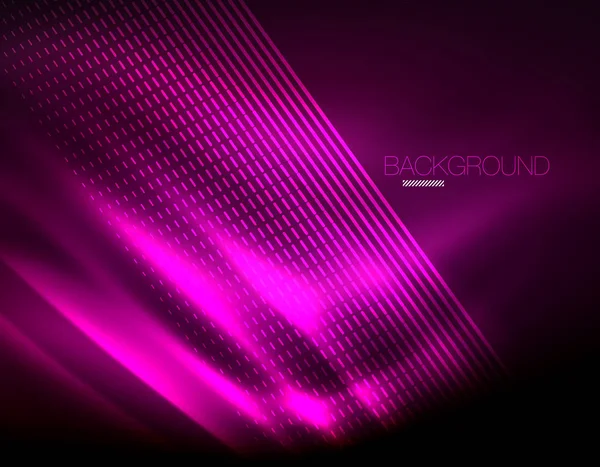 Yumuşak ışık efekti, parlak parlak neon koyu arka plan üzerinde düz çizgiler. Enerji Teknoloji fikir