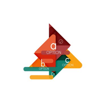 Üçgen veri görselleştirme tasarım, seçenek Infographic düzen