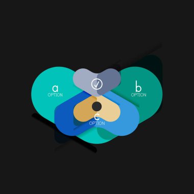 Düz tasarım geometrik infographics, ok şekli vektör etiket veya etiket, Fiyat etiketleri, promosyon rozet, simgesi tasarım, kağıt tarzı düzeni verileri grafik görselleştirme adım adım süreci için için teklif