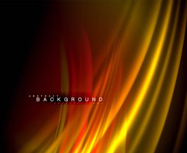 Neon parlayan dalga, sihirli enerji ve ışık arka plan. Vektör duvar kağıdı şablonu