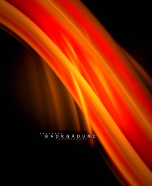 Neon parlayan dalga, sihirli enerji ve ışık arka plan. Vektör duvar kağıdı şablonu